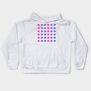 Watercolor Dots - bi pride Kids Hoodie